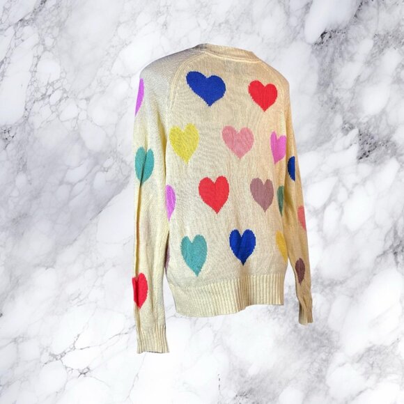 Wildfox White Label Rainbow Hearts Sweater - Picture 9 of 12